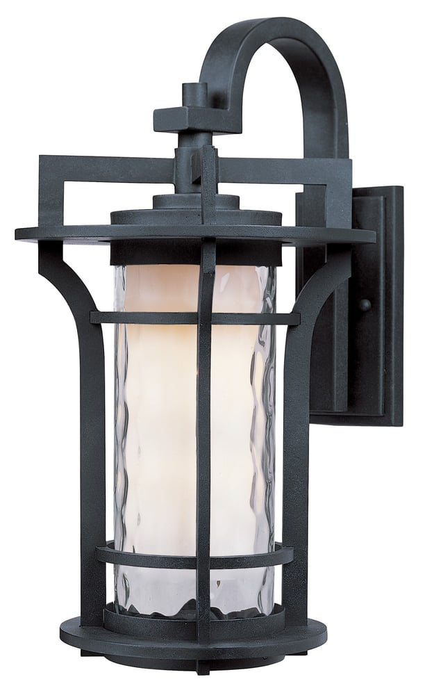 Maxim Lighting Oakville LED E26 Outdoor Hanging Wall Light in Black Oxide finish, featuring an Aluminum frame with a modern, sleek design.
