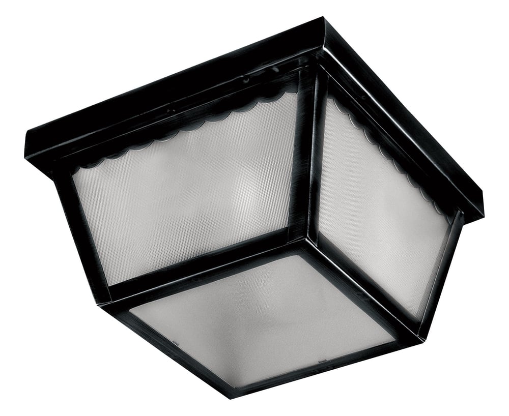 Maxim Lighting Outdoor Essentials Outdoor Ceiling Light in Black finish with Steel and Glass materials, featuring a sleek, modern design.