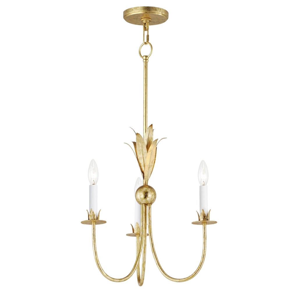 Maxim Lighting's Paloma Chandelier in Gold Leaf finish, featuring a modern design with steel frame and multiple elegantly curved arms.
