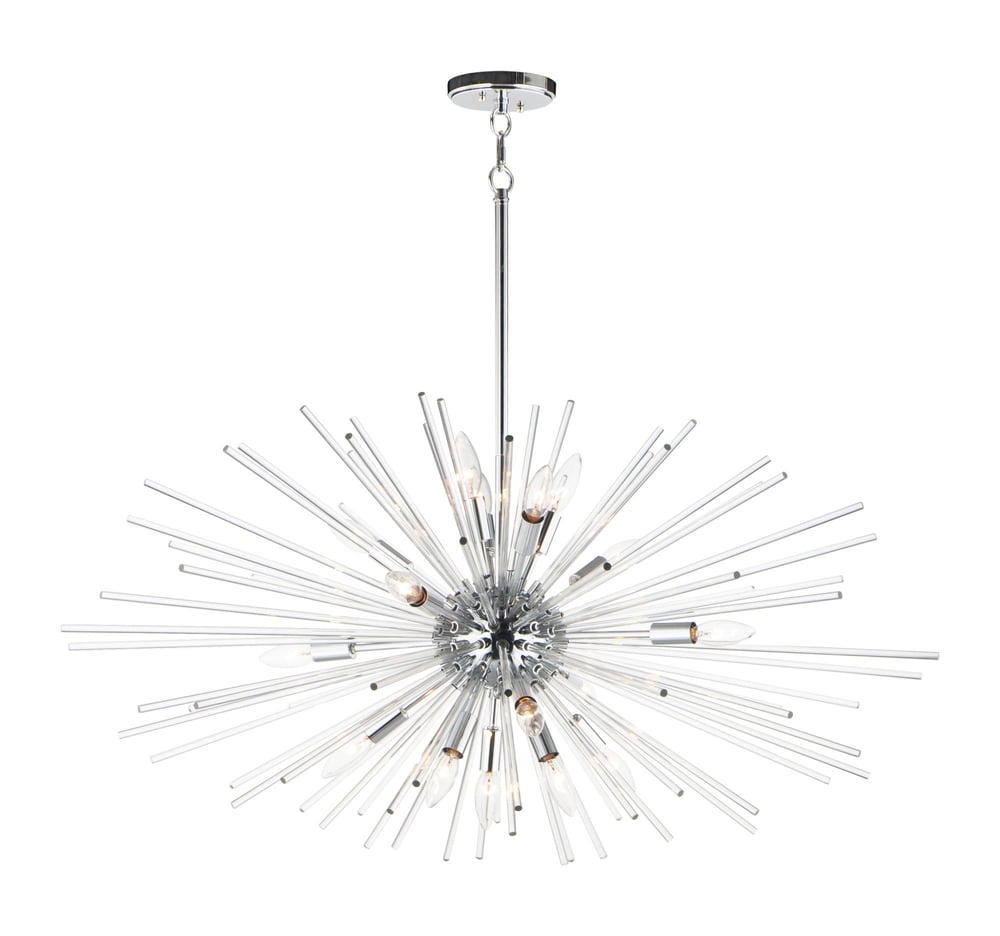 Maxim Lighting Polaris Pendant in Polished Chrome finish, featuring a sleek steel frame with a modern, minimalist design.