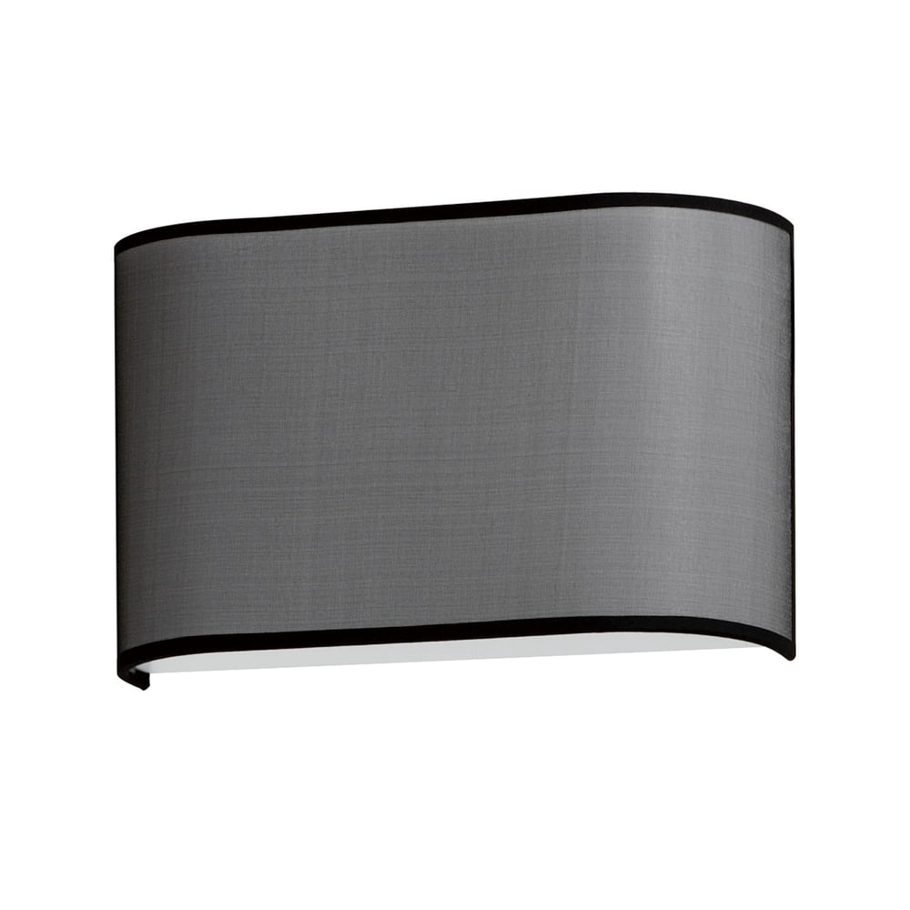 Maxim Lighting Prime Wide 120-277 Wall Sconce in Black Organza finish, featuring a sleek steel frame with acrylic diffuser, mounted on a wall.