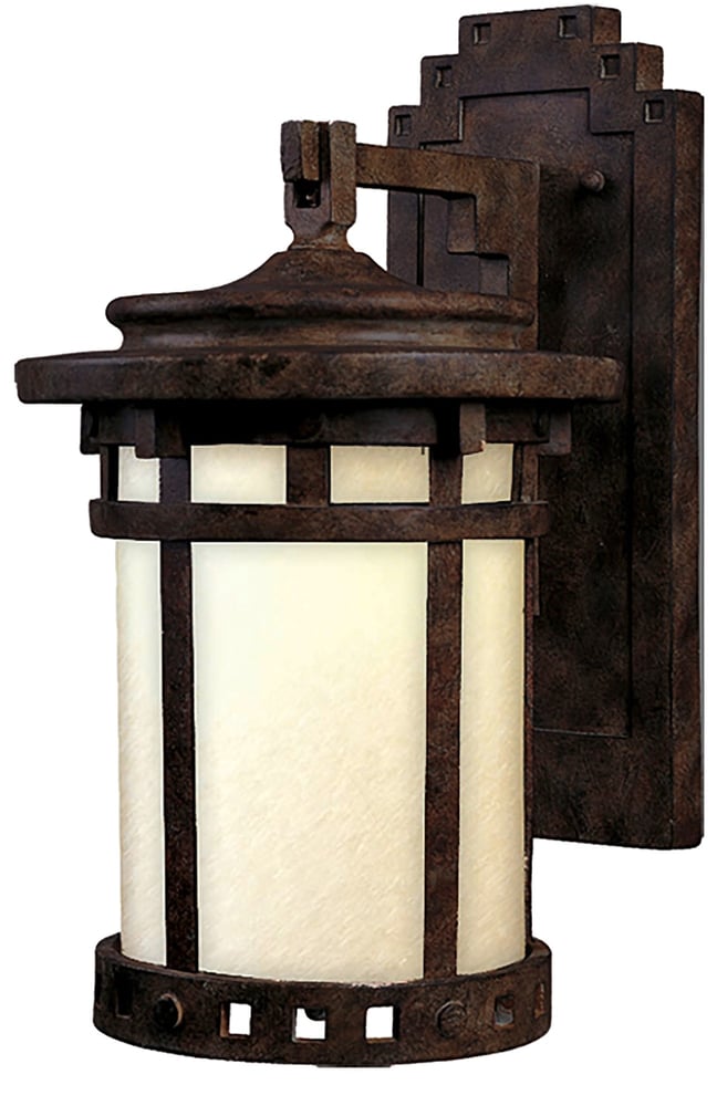 Maxim Lighting Santa Barbara Dark Sky Outdoor Wall Light in Sienna finish, featuring an aluminum frame with a classic, elegant design.
