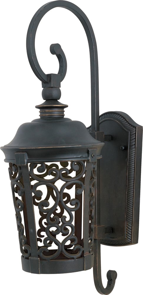 Maxim Lighting Whisper Dark Sky LED 1-Light Outdoor Wall Lantern in a Bronze finish, featuring an Aluminum frame with a sleek, modern design.