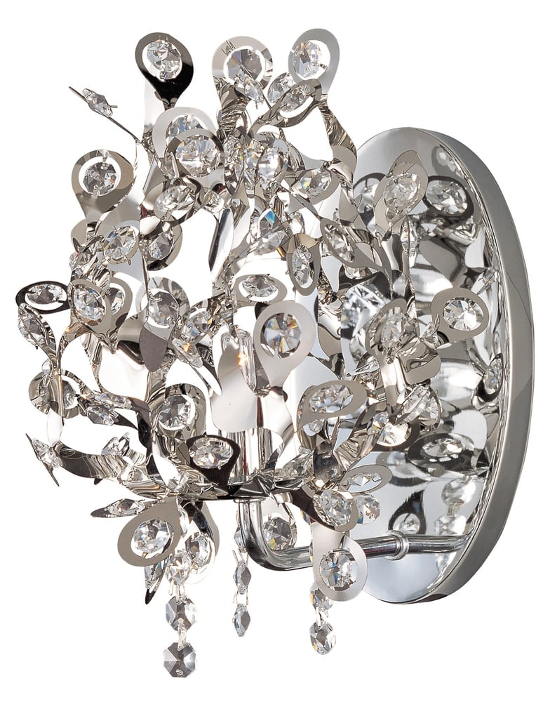 Maxim Lighting Comet 1-Light Wall Sconce with a sleek, modern design in a polished chrome finish, featuring a clear glass shade.