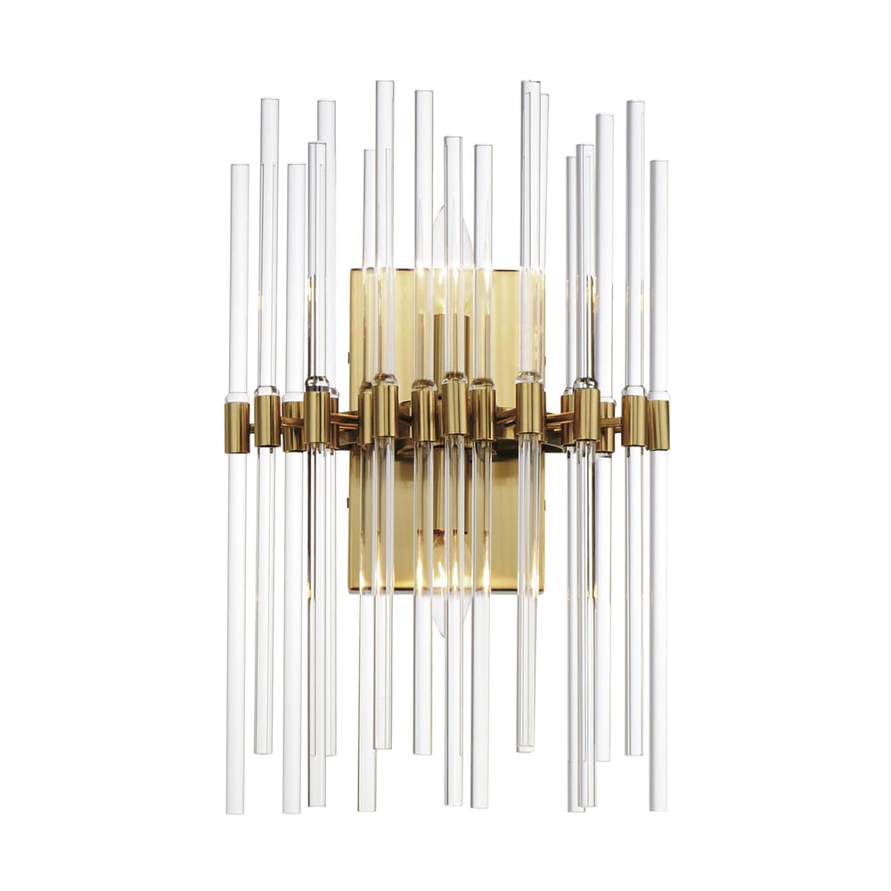 Maxim Lighting Divine 2-Light Wall Sconce with a sleek metallic finish, featuring two elegant lights and a modern design.