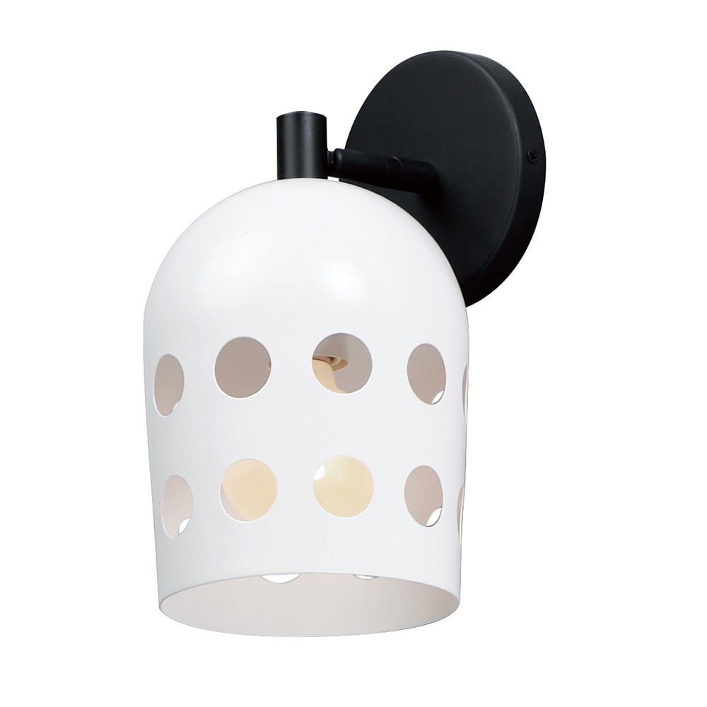 Maxim Lighting Dottie 1-Light Adjustable Sconce with a sleek, modern design in a polished finish, featuring an adjustable arm and a round wall plate.