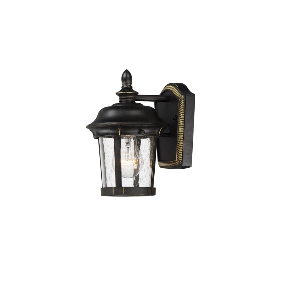 Maxim Lighting Dover Cast Outdoor Wall Sconce with a classic design, featuring a black finish and clear glass panels