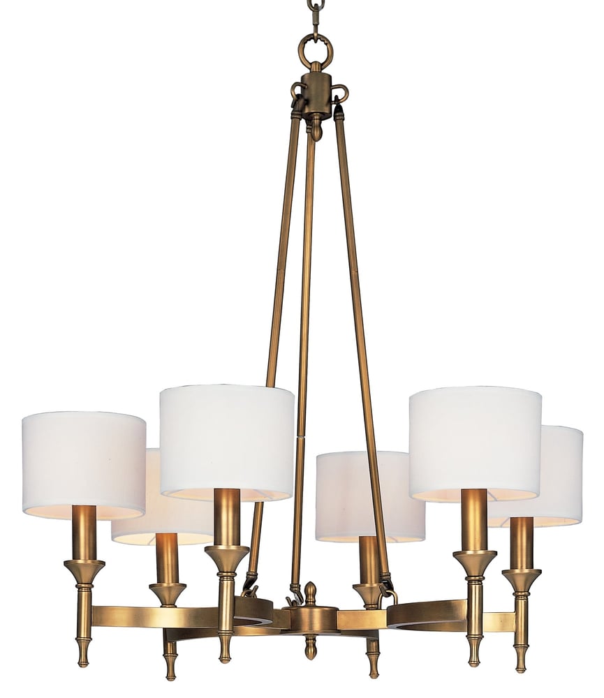 Maxim Lighting's Fairmont Chandelier with a sleek finish, featuring multiple elegant arms and candle-like bulbs, creating a sophisticated ambiance.