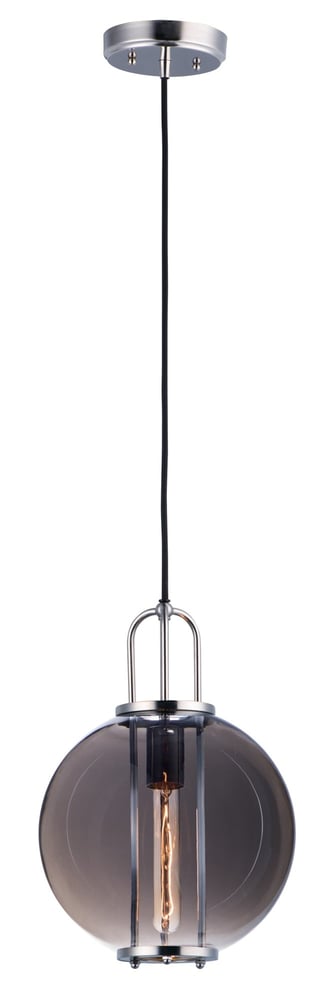 Maxim Lighting Minaret Pendant, a sleek, modern fixture with a polished finish, featuring a cylindrical design and warm ambient lighting.