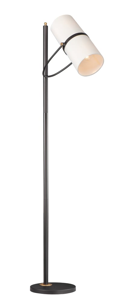 Maxim Lighting's Oscar Floor Lamp in a sleek finish, featuring a modern design with a tall, slender frame and a round base, perfect for contemporary spaces.