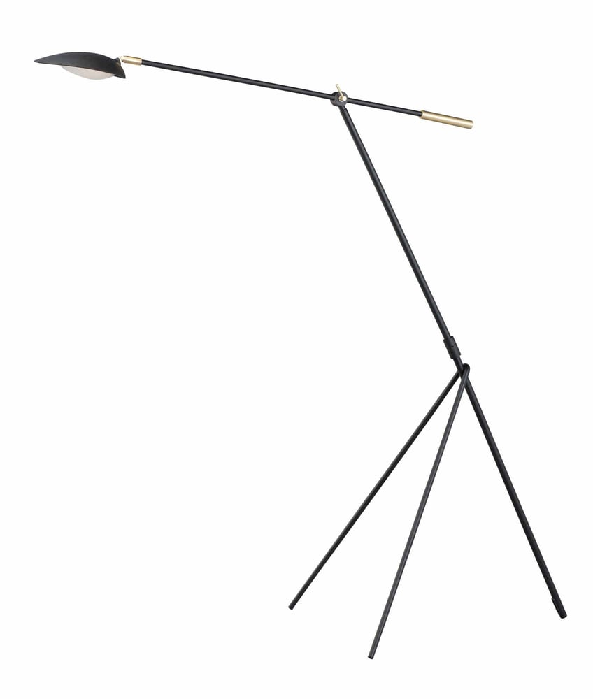 Maxim Lighting Scan LED Floor Lamp with sleek modern design, adjustable head, and slim profile, perfect for contemporary spaces.