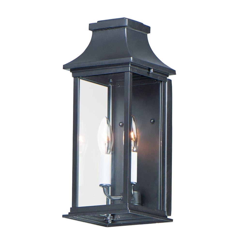 Maxim Lighting Vicksburg 2-Light Outdoor Pocket Wall Sconce with a sleek finish, featuring a classic design and two lights for elegant outdoor illumination.