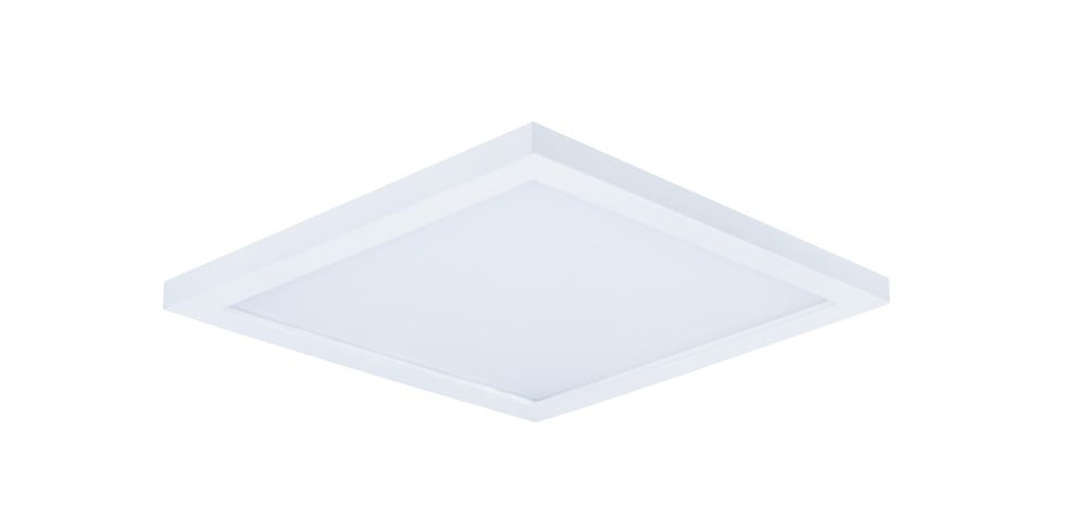 Maxim Lighting Wafer 9" SQ LED Surface Mount in a sleek white finish, showcasing a minimalist square design suitable for modern interiors.