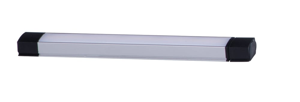 Maxim Lighting CounterMax Slim Stick Under Cabinet Light in Brushed Aluminum, sleek aluminum design for modern kitchens.
