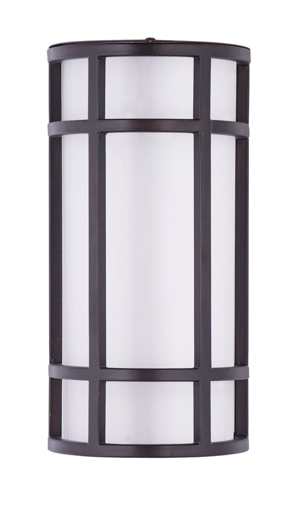 Maxim Lighting Moon Ray Outdoor Wall Sconce with a sleek Bronze finish, featuring a modern design with Stainless Steel and Acrylic elements.