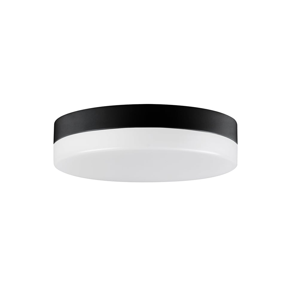 Maxim Lighting Tuner Flush Mount Ceiling Light in Black finish, featuring a sleek Aluminum frame and Polycarbonate diffuser for modern elegance.