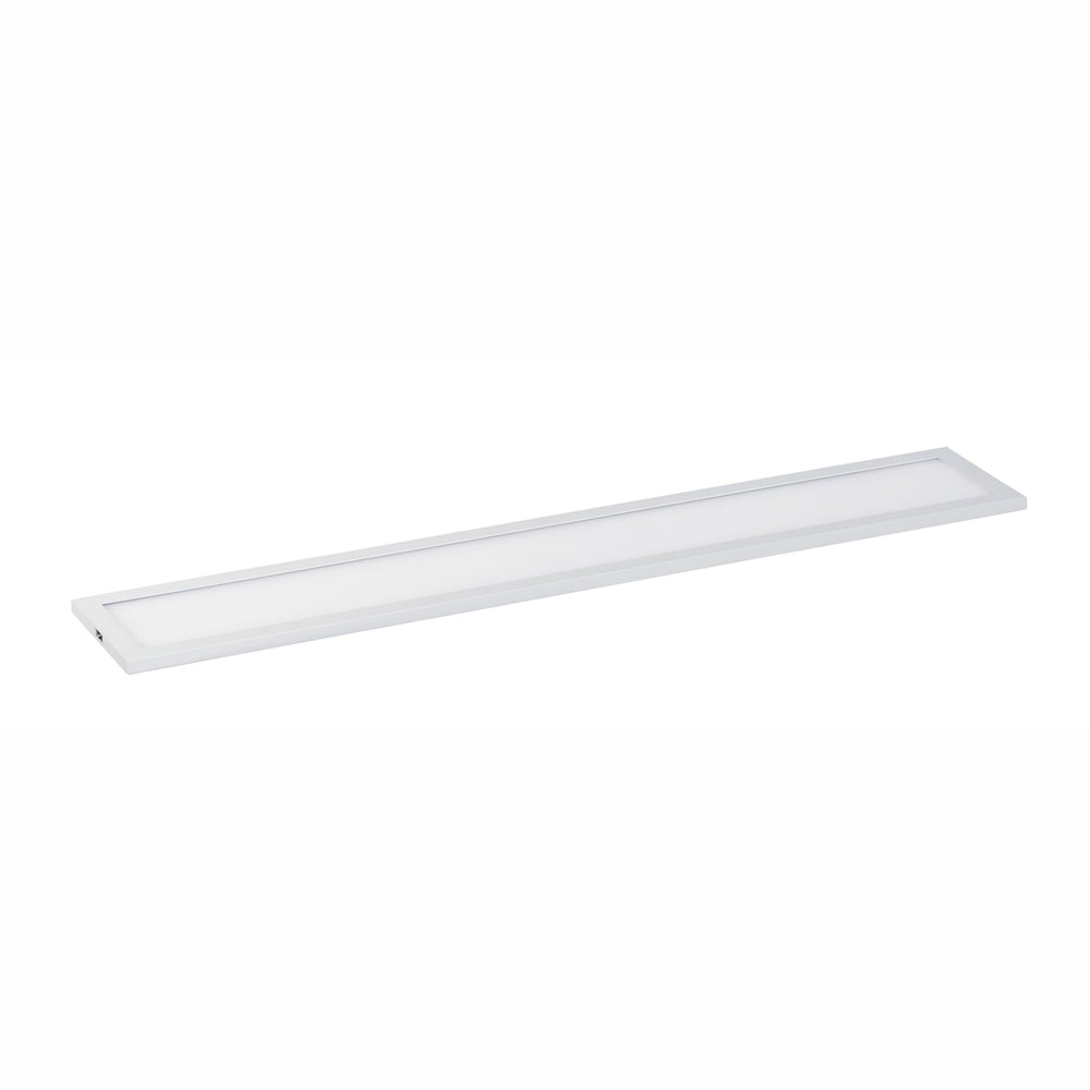 Maxim Lighting Wafer Linear Ceiling Light in a sleek white finish, featuring an aluminum and polycarbonate build, mounted on a ceiling.