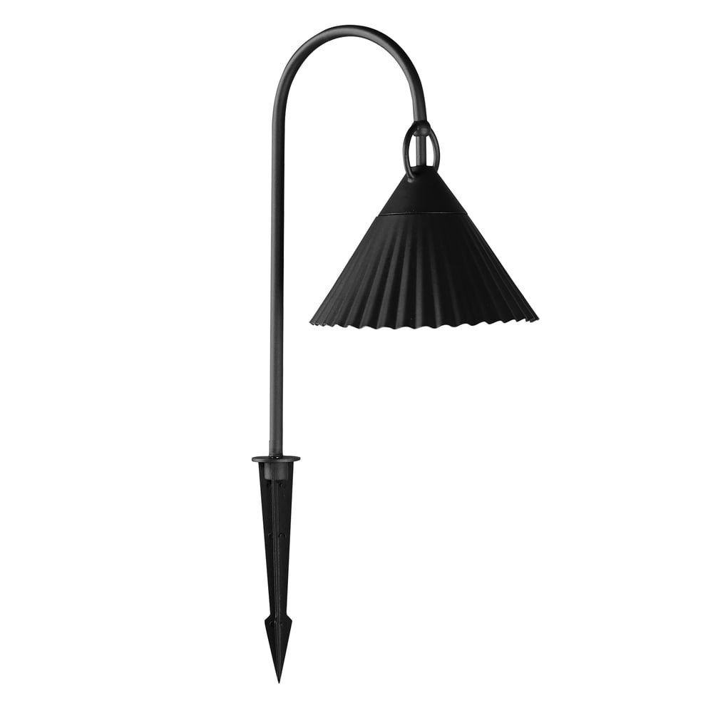 Maxim Lighting's Odette Outdoor Garden Light in Black finish, crafted from durable Aluminum, elegantly illuminates a garden setting.