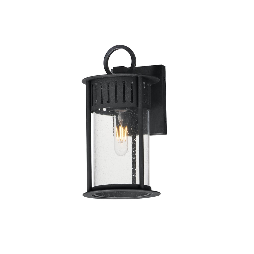 Maxim Lighting Windsor Outdoor Wall Sconce in Black Patina finish, featuring a classic design with steel and glass elements for elegant outdoor illumination.
