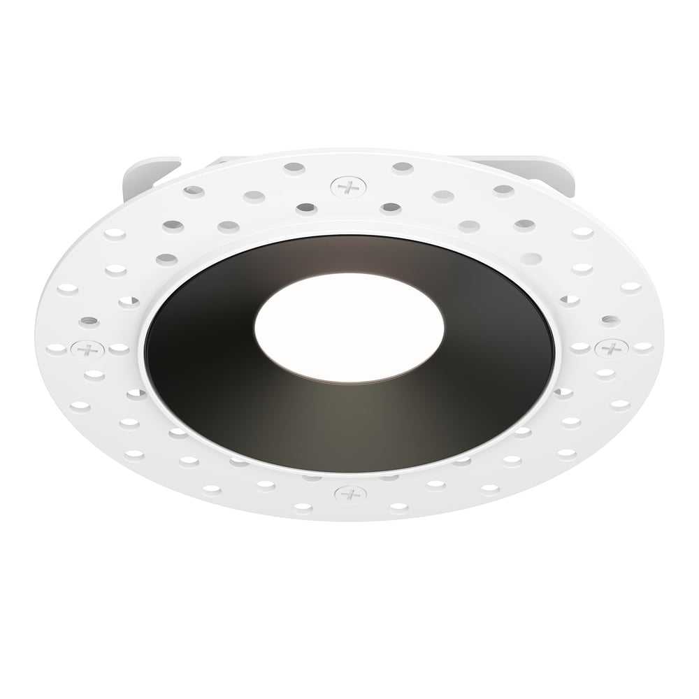 Maxim Lighting Crisp Trimless LED Downlight in Black, made of Aluminum, Steel, and PC for modern lighting solutions.
