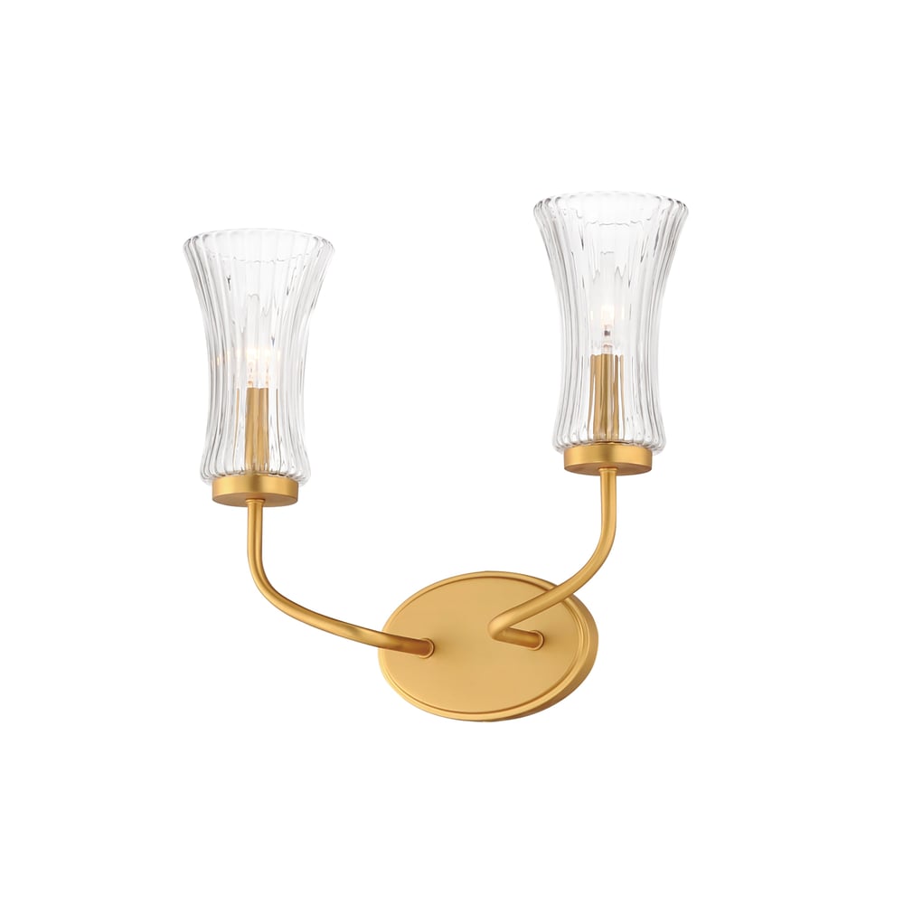 Maxim Lighting Camelot Wall Sconce in Natural Aged Brass, featuring elegant steel and glass design for stylish illumination.