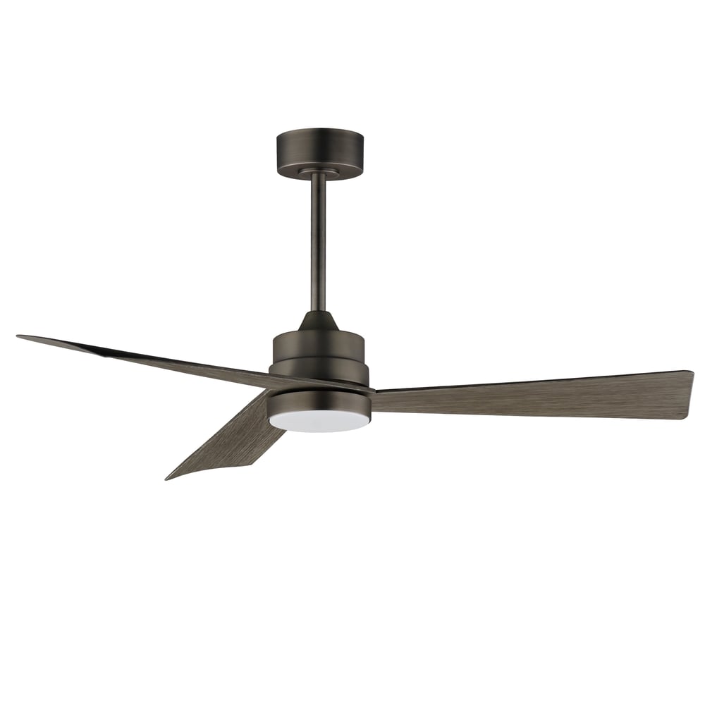 Maxim Lighting Vortex Ceiling Fan with Light in Dark Satin Nickel finish, featuring a sleek steel design with modern blades and integrated lighting.