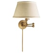 Boston Swing Arm Linen Shade Sconce