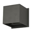 ET2 Alumilux Cube 120V Outdoor Wall Sconce in Bronze, made of durable aluminum, perfect for enhancing outdoor spaces.