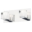 ET2 Blocs Bathroom LED Vanity Light in Polished Chrome, featuring a sleek steel design for modern bathroom decor.
