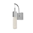 ET2 Fizz III LED Wall Sconce in Polished Chrome finish, featuring a sleek, modern design with a textured glass panel and energy-efficient LED lighting.