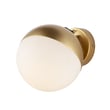 ET2 Half Moon Wall Sconce in Metallic Gold finish, featuring a sleek, modern design with a steel frame and a gentle curve for ambient lighting.