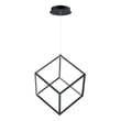 ET2 4 Square Pendant in Black Aluminum, modern lighting fixture for stylish home decor and elegant ambiance.