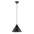ET2 Abyss Pendant in Black Aluminum, showcasing modern design and sleek elegance for contemporary lighting solutions.