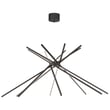 ET2 Alumilux Aster Chandelier in Black Aluminum, showcasing modern design and elegance for stylish lighting solutions.