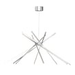 ET2 Alumilux Aster Chandelier in Satin Aluminum, featuring a sleek aluminum design for modern lighting elegance.