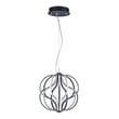 ET2 Aura Pendant in Black Aluminum, modern lighting fixture for stylish home decor and ambiance enhancement.