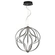 ET2 Aura Pendant in Black Aluminum, modern lighting fixture enhancing home decor with stylish elegance.