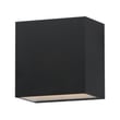 ET2 Blok Outdoor Wall Sconce in Black, durable aluminum design for stylish outdoor lighting.