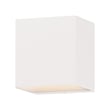 ET2 Blok Outdoor Wall Sconce in White, made of durable aluminum, perfect for modern outdoor lighting solutions.