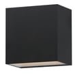 ET2 Blok Outdoor Wall Sconce in Black, durable aluminum design for stylish outdoor lighting.