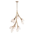 ET2 Blossom Multi-Light Pendant in Natural Aged Brass, featuring a sleek steel design for modern lighting elegance.