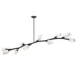 ET2 Blossom Linear Pendant in Black Finish, Steel Material, showcasing modern design for contemporary lighting solutions.