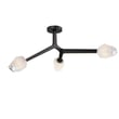 ET2 Blossom Semi-Flush Ceiling Light in Black Steel, elegant design for modern home lighting solutions.