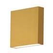 ET2 Brik Outdoor Wall Sconce in Natural Aged Brass, featuring durable aluminum and stainless steel for stylish outdoor lighting.