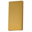 ET2 Brik Outdoor Wall Sconce in Natural Aged Brass, featuring durable aluminum and stainless steel construction.