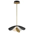 ET2 Carmen Pendant Light in Black with Gold finish, featuring sleek aluminum design for modern home decor.