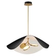 ET2 Carmen Pendant Light in Black with Gold finish, crafted from aluminum, perfect for modern home decor.