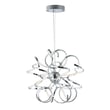 ET2 Chaos Chandelier in Polished Chrome, featuring a sleek aluminum design for modern lighting elegance.
