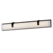 ET2 Clutch Bathroom Vanity Light in Black, crafted from durable steel, enhancing modern bathroom aesthetics.