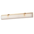 ET2 Clutch Bathroom Vanity Light in Gold, made of durable steel, adding elegance to modern bathroom decor.